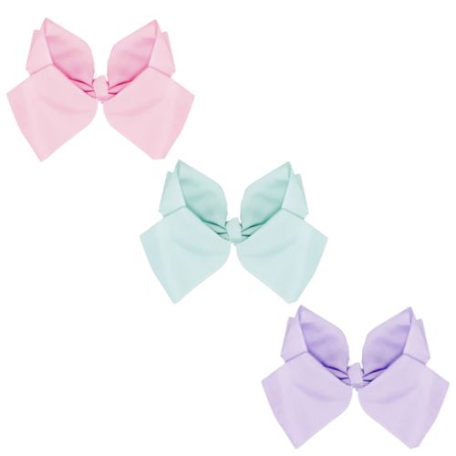 Set de 3 colas multicolor con chonga de niña