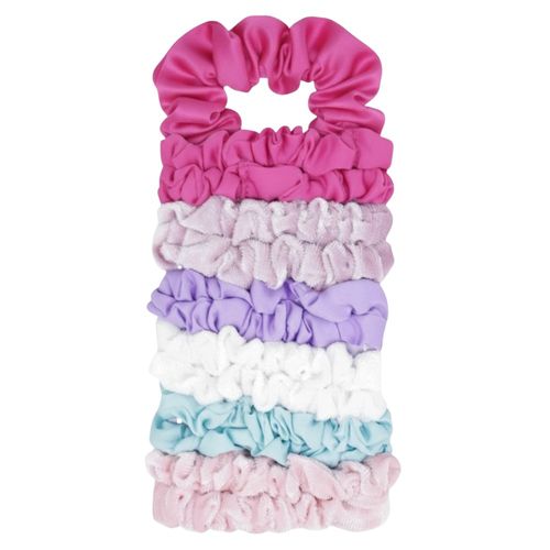 Set de colas multicolor con chonga para niña