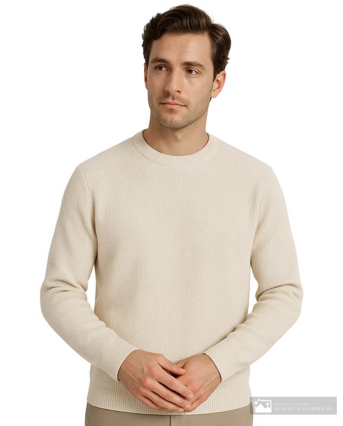 Suéter Unexpected beige texturizado para hombre