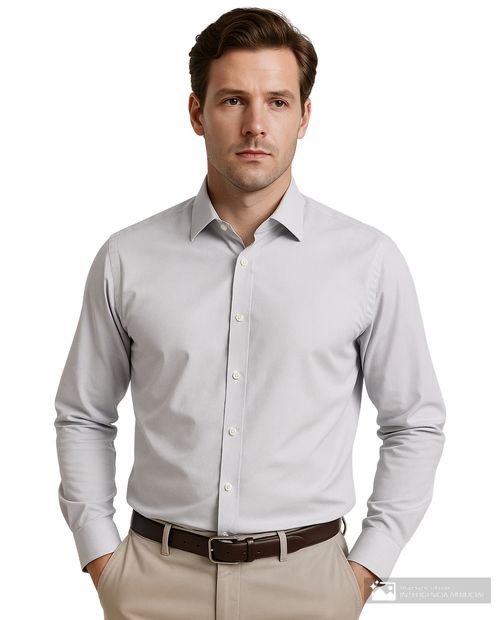 Camisa de vestir Unexpected slim fit blanca rayada para hombre