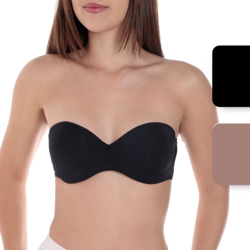 Set de 2 brassieres Rene Rofe strapless para mujer