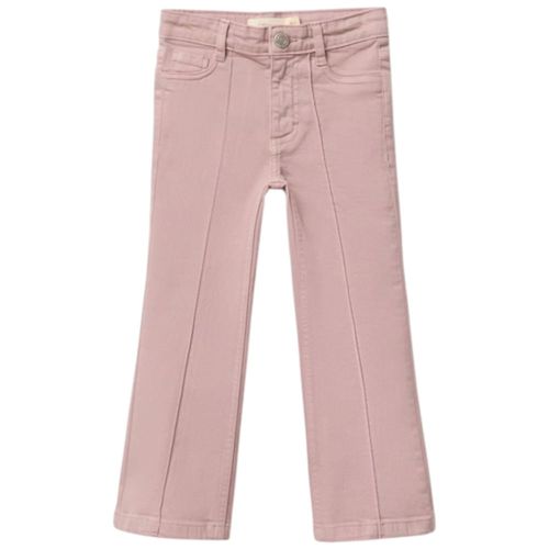 Pantalon flare rosado sólido para niña