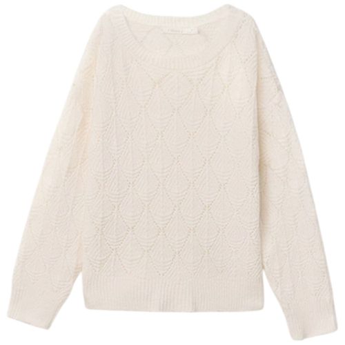 Suéter beige tejido para niña