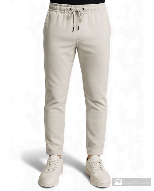 Pantalón casual Unexpected beige sólido para hombre
