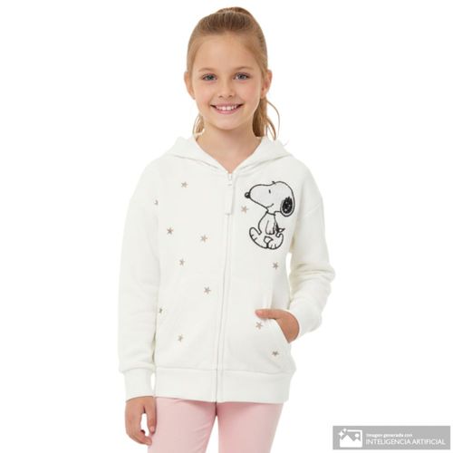 Suéter blanco de snoopy para niña