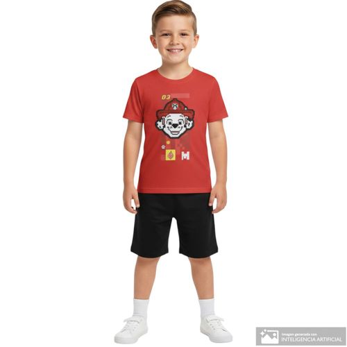 Camiseta rota de paw patrol para niño
