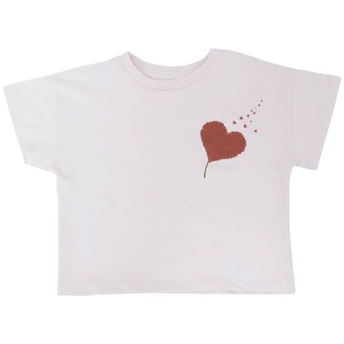 Camiseta rosada estampada para niña