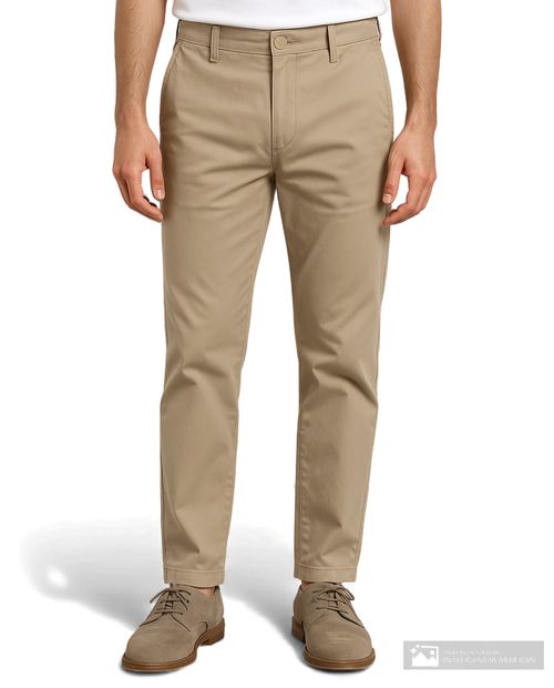 Pantalón casual Unexpected loose fit khaki texturizado para hombre