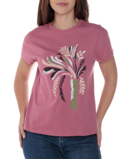 Camiseta Sabrina estampada manga corta para mujer