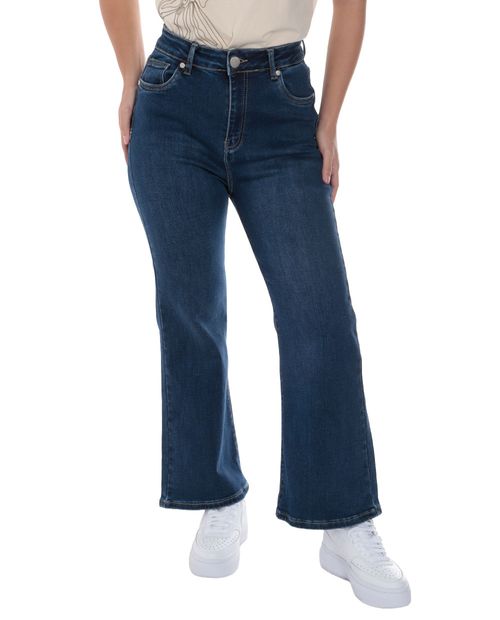 Jeans Unexpected flare azul de cintura alta para mujer