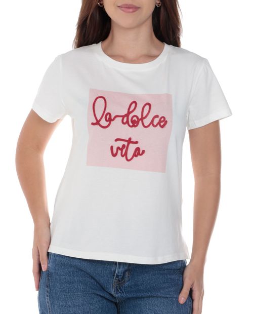 Camiseta Unexpected estampada manga corta para mujer