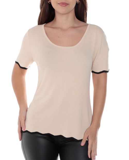Blusa Nicolle formal manga corta para mujer