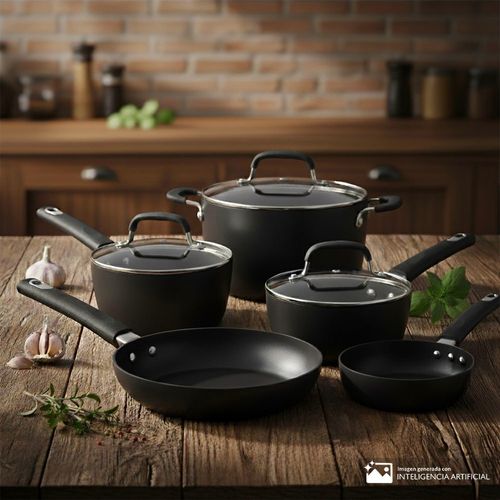 Bateria de cocina Hamilton beach de aluminio 8 piezas