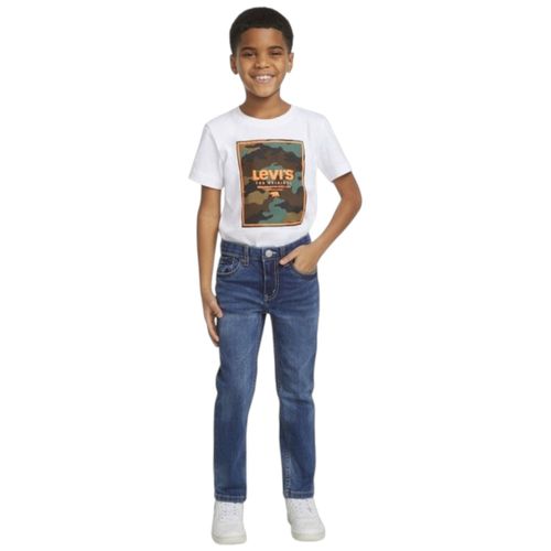 Jeans 510 azul denim lavado levis para niño