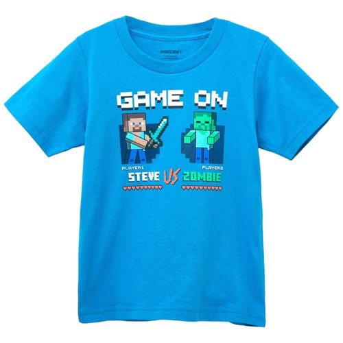 Camiseta azul con estampado de Minecraft para niño