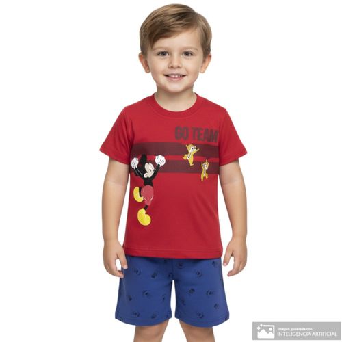 Conjunto de 2 piezas con estampado mickey mouse para niño