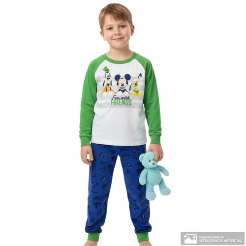 Pijama de 2 piezas estampado Mickey Mouse para niño