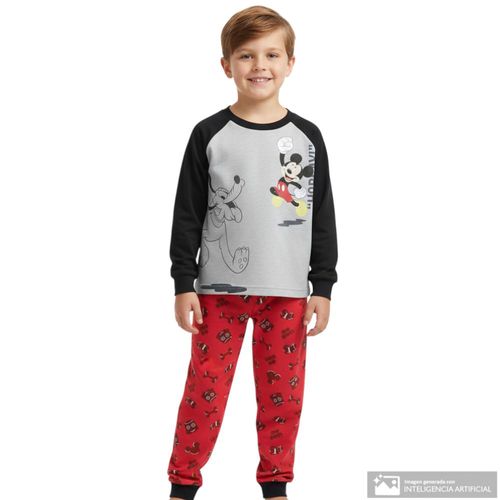 Pijama de 2 piezas con estampado de Mickey Mouse para niño