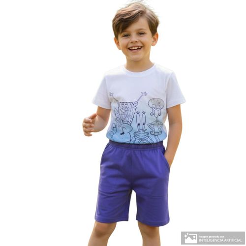 Conjunto de 2 piezas multicolor con estampado de Bob Esponja para niño