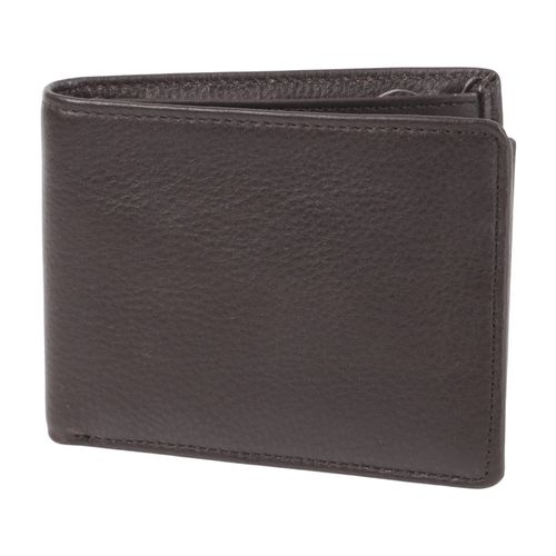 Billetera bifold Perry Ellis café texturizada para hombre