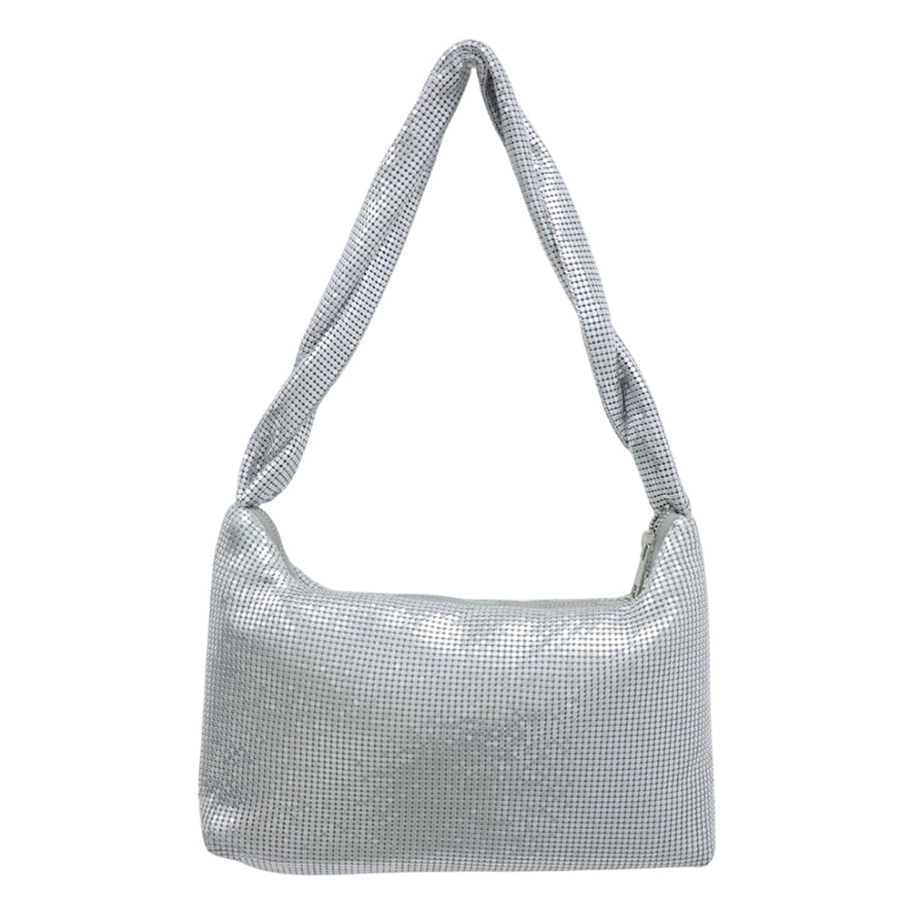 Cartera shoulder bag Unexpected color plateado para mujer