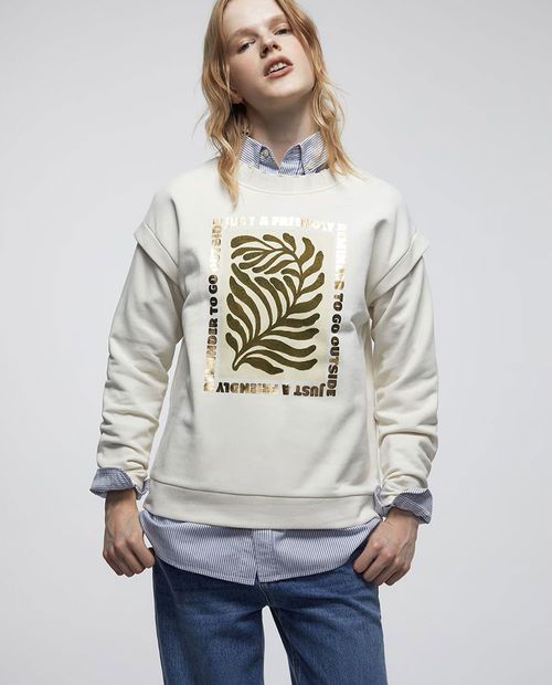 Suéter Sfera pull over estampado metálico para mujer