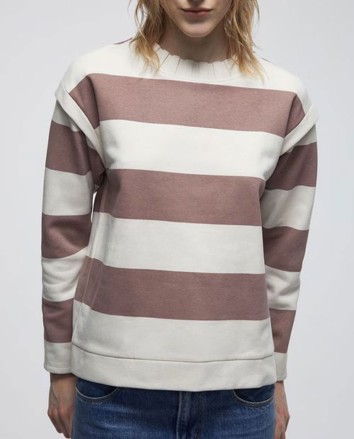 Suéter Sfera pull over rayado para mujer