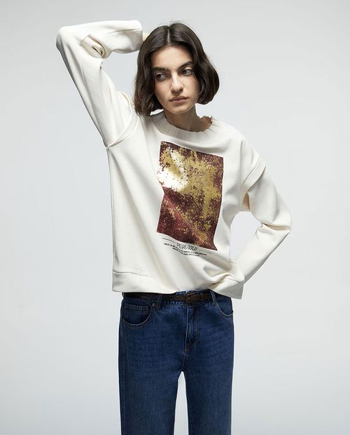 Suéter Sfera pull over con estampado para mujer