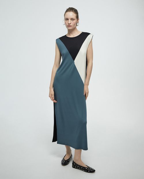 Vestido Sfera maxi estampado geométrico sin mangas para mujer