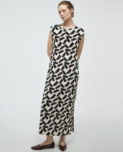 Vestido Sfera maxi estampado sin mangas para mujer