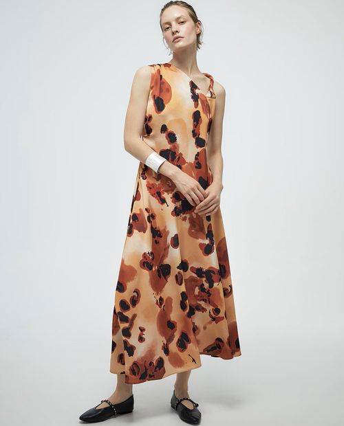 Vestido Sfera maxi estampado sin mangas para mujer