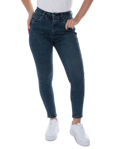 Jeans Sabrina skinny azul de cintura alta para mujer