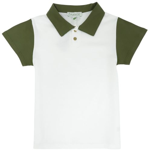Camisa polo color blocking para niño