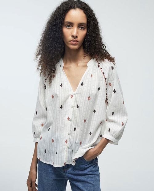 Blusa Sfera casual estampada mangas 3/4 para mujer