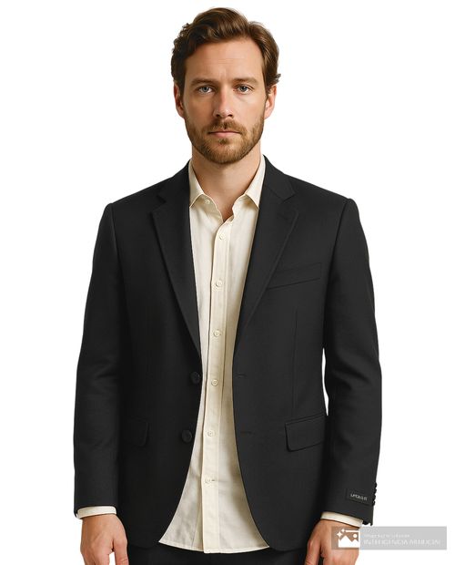 Blazer Unexpected slim fit negro sólido para hombre