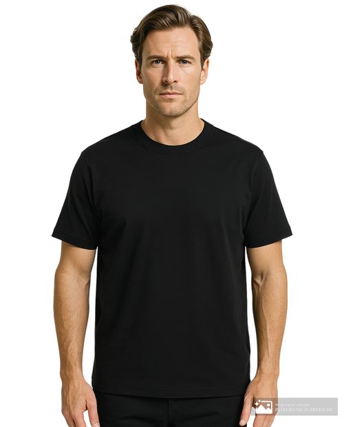 Camiseta Oscar de la Renta classic fit negra sólida para hombre