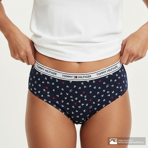 Boyshort Tommy Hilfiger estampado de cintura media para mujer
