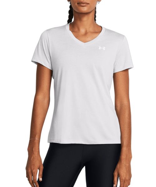 Camiseta deportiva Under Armour gris claro para mujer