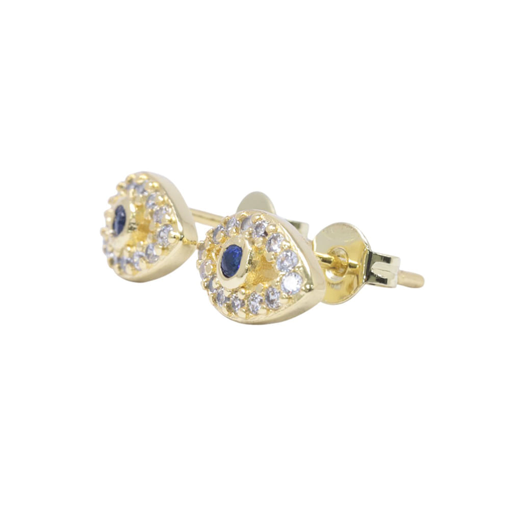 Orecchini A Stella Con Zirconia, Oro Giallo 333, Donna