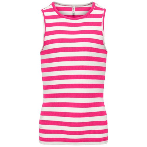 Blusa bicolor rayada para niña