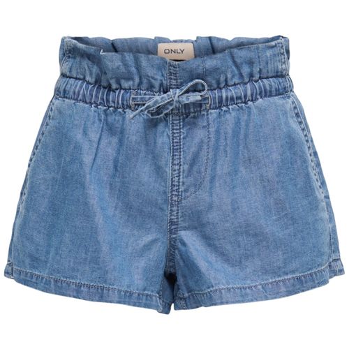 Short azul de denim para niña