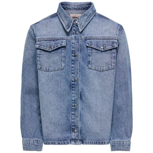 Blusa vaquera azul para niña