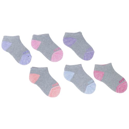 Set de 6 pares de calcetines bicolor para niña