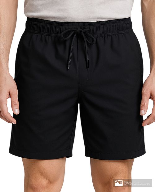 Short casual Orange negro sólido para hombre
