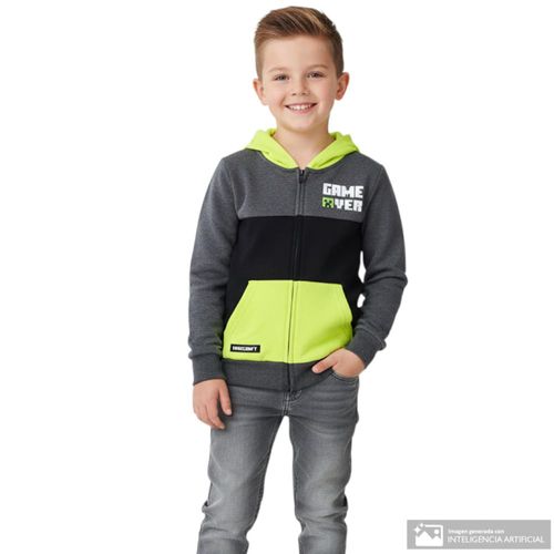 Suéter negro con estampado para niño