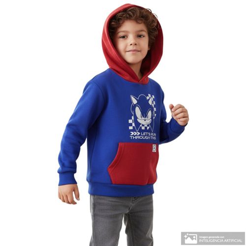 Suéter azul con estampado para niño