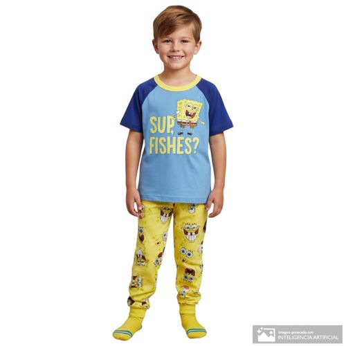 Pijama multicolor con estampado para niño