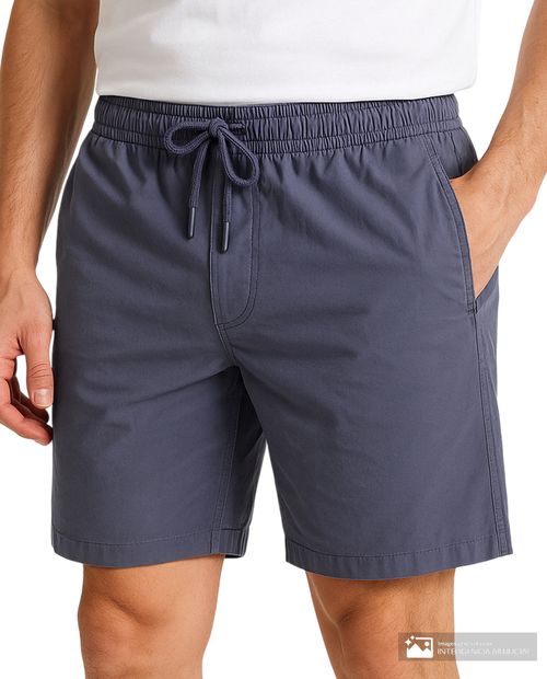 Short casual Orange baggy fit beige sólido para hombre