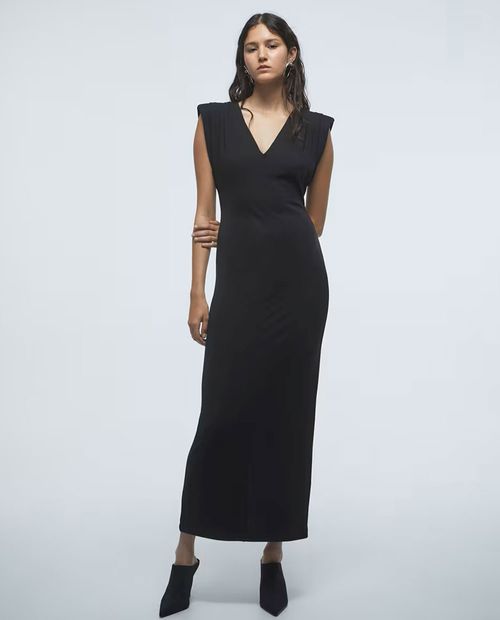 Vestido Sfera maxi negro sin mangas para mujer
