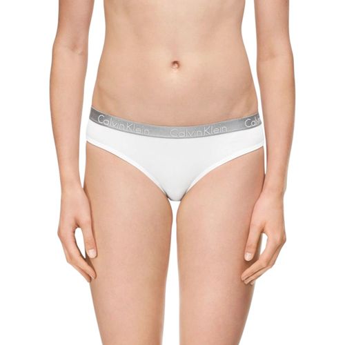 Bikini Calvin Klein blanco de cintura corta para mujer